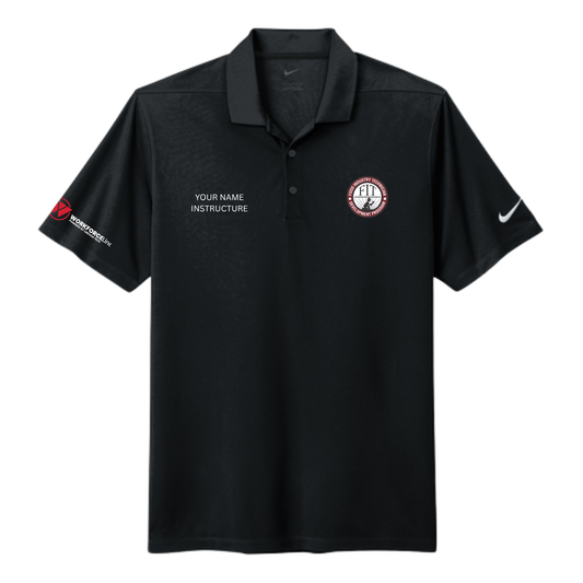 FIT WORKFORCE Nike Dri-FIT Micro Pique 2.0 Polo with CUSTOM NAME - BLACK