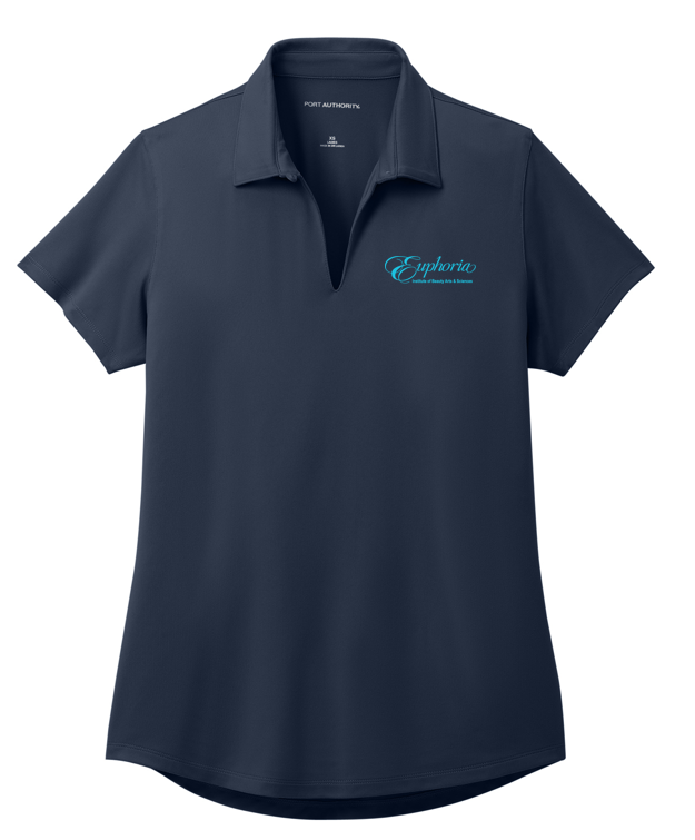 EUPHORIA Port Authority® Ladies City Stretch Polo - River Blue Navy