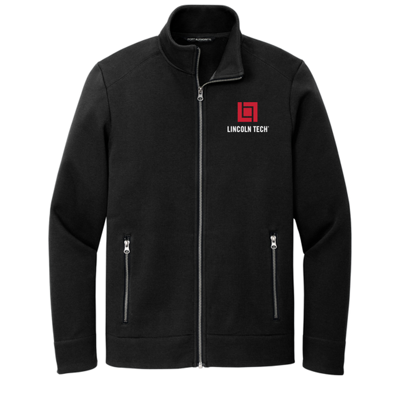 LINCOLN TECH Port Authority® Network Fleece Jacket - Deep Black