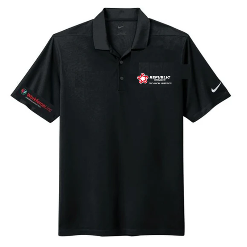 REPUBLIC SERVICES WORKFORCE Nike Dri-FIT Micro Pique 2.0 Polo - BLACK