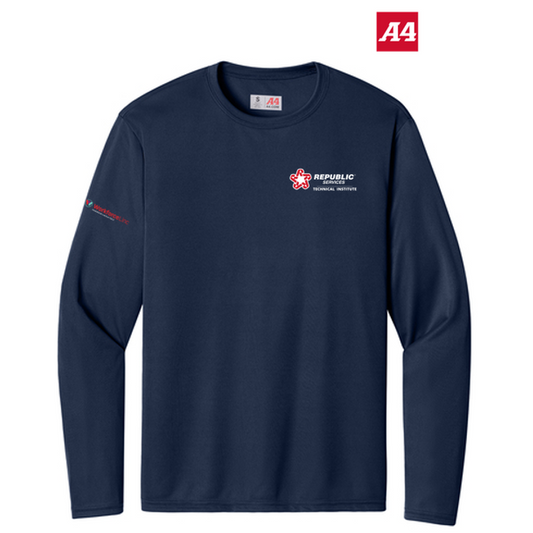 REPUBLIC SERVICES WORKFORCE A4 Cooling Performance Long Sleeve Tee - Navy