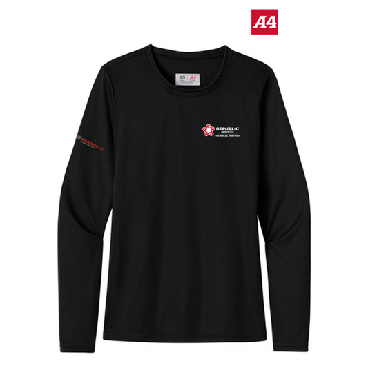 REPUBLIC SERVICES WORKFORCE A4 Women’s Cooling Performance Long Sleeve Tee - Black