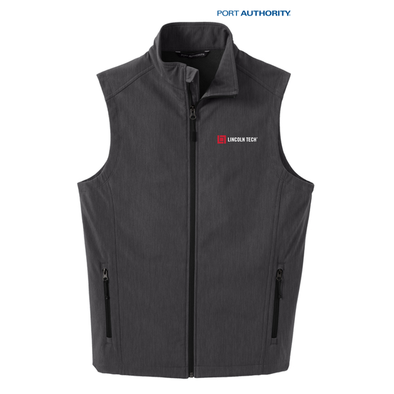 LINCOLN TECH Port Authority® Core Soft Shell Vest - Black Charcoal Heather