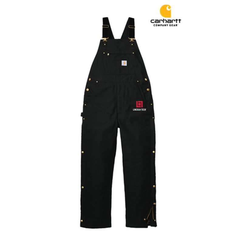 LINCOLN TECH Carhartt® Short Firm Duck Insulated Bib Overalls Blac