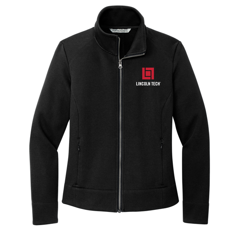 LINCOLN TECH Port Authority® Ladies Network Fleece Jacket Deep Black