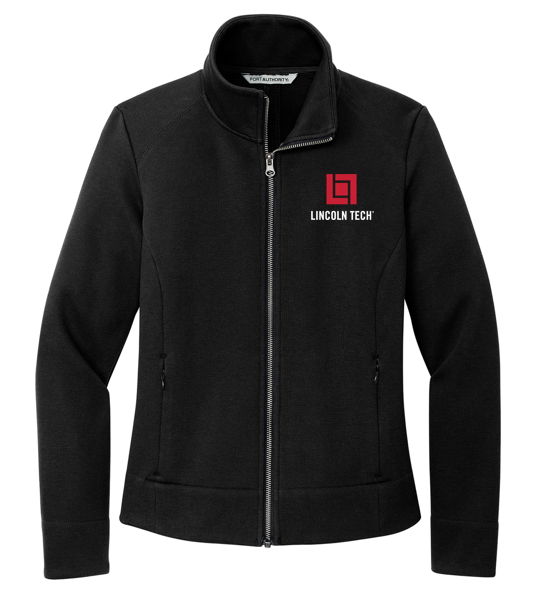 LINCOLN TECH Port Authority® Ladies Network Fleece Jacket - Deep Black