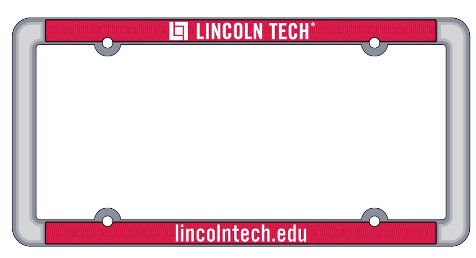 LINCOLN TECH Metal License Plate Frame