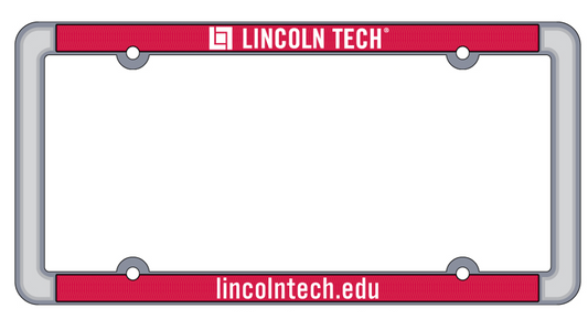 LINCOLN TECH Metal License Plate Frame
