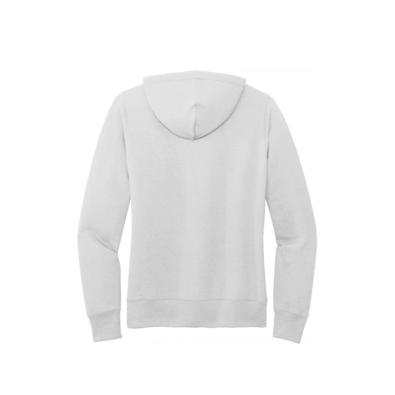 EUPHORIA  Ladies Core Fleece Pullover Hooded Sweatshirt - White