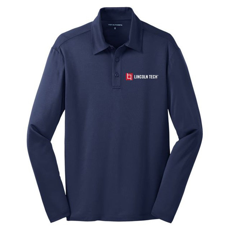 Performance Long Sleeve Polo - Navy