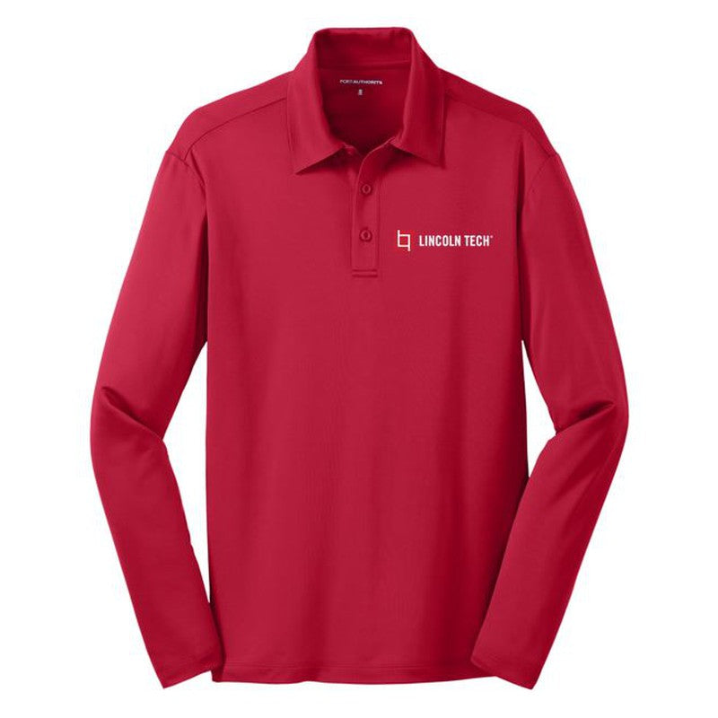 Performance Long Sleeve Polo - Red