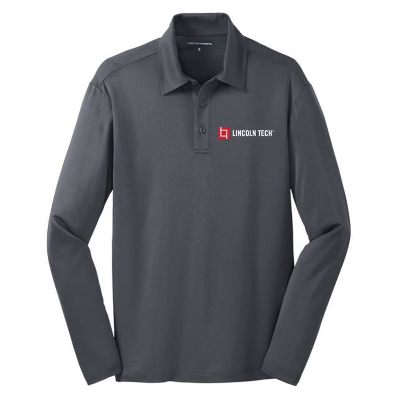 Performance Long Sleeve Polo - Steel Grey