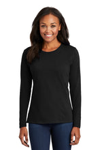 Load image into Gallery viewer, EUPHORIA Ladies Long Sleeve Core Cotton Tee - Black
