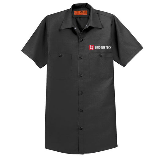 LINCOLN TECH Red Kap® Short Sleeve Industrial Work Shirt - Charcoal