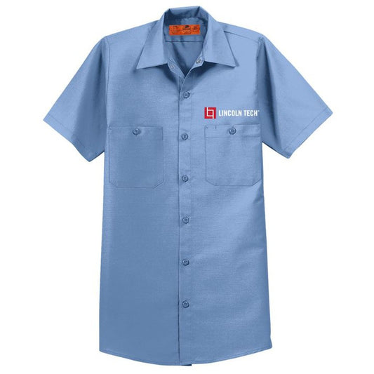 LINCOLN TECH Red Kap® Short Sleeve Industrial Work Shirt - Petrol Blue