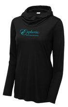 Load image into Gallery viewer, EUPHORIA Sport-Tek ® Ladies PosiCharge ® Tri-Blend Wicking Long Sleeve Hoodie - Black
