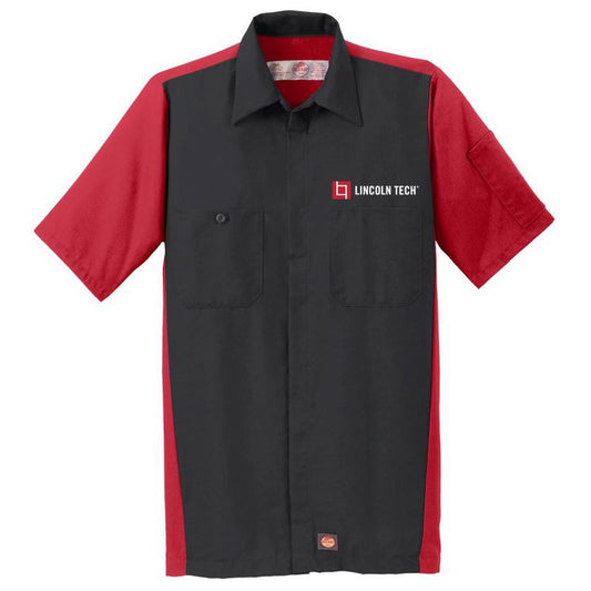 Short Sleeve Ripstop Crew Shirt - AUDI - Red/Black