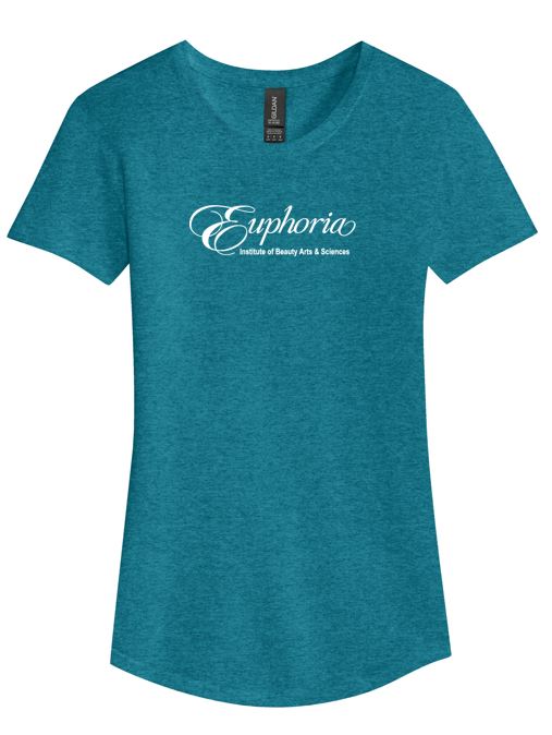 EUPHORIA Ladies Softstyle® Tri-Blend Short Sleeve Tee - Heather Teal