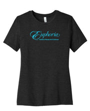 Load image into Gallery viewer, EUPHORIA BELLA+CANVAS® Women’s Relaxed CVC Tee - BLACK HEATHER
