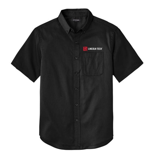 LINCOLN TECH MEN'S Short Sleeve SuperPro React™ Twill Shirt - Deep Black