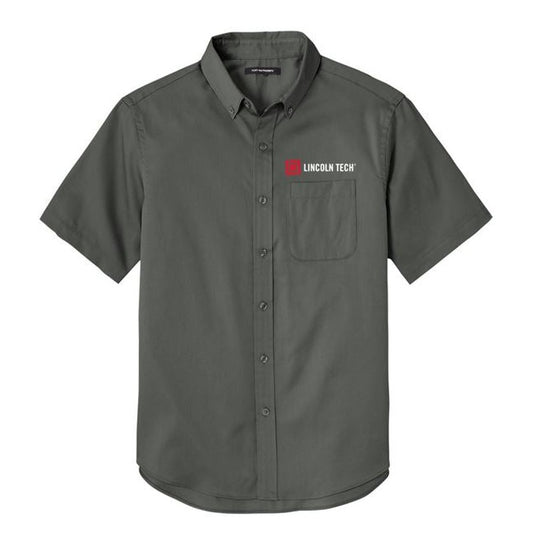 LINCOLN TECH MEN'S Short Sleeve SuperPro React™ Twill Shirt - Storm Grey