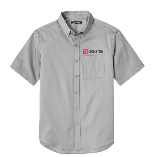 LINCOLN TECH MEN'S Short Sleeve SuperPro React™ Twill Shirt - Gusty Grey