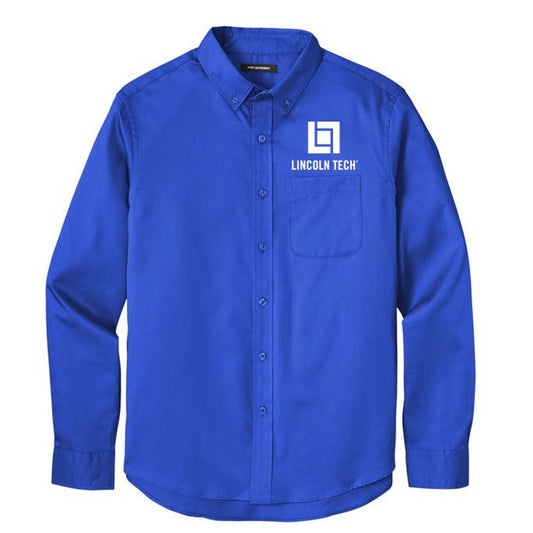 LINCOLN TECH MEN'S Long Sleeve SuperPro React™ Twill Shirt - True Royal