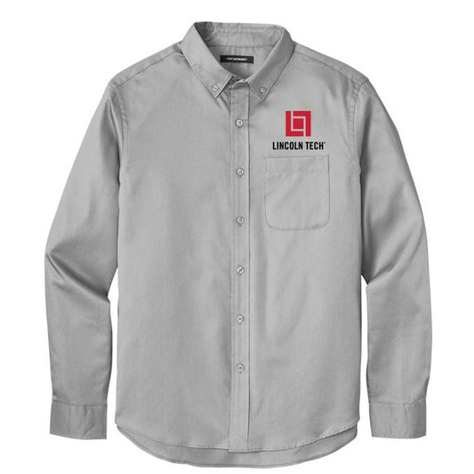 LINCOLN TECH MEN'S Long Sleeve SuperPro React™ Twill Shirt - Gusty Grey