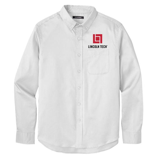LINCOLN TECH MEN'S Long Sleeve SuperPro React™ Twill Shirt - White