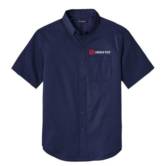 LINCOLN TECH MEN'S Short Sleeve SuperPro React™ Twill Shirt - Navy
