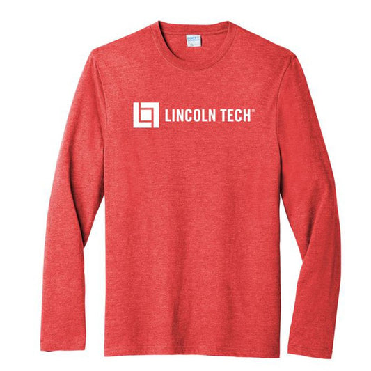 MEN'S Tri-Blend Long Sleeve Tee - Bright Red Heather