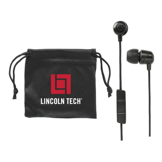 LINCOLN TECH Skullcandy Jib Wired Earbuds with Microphone - Black