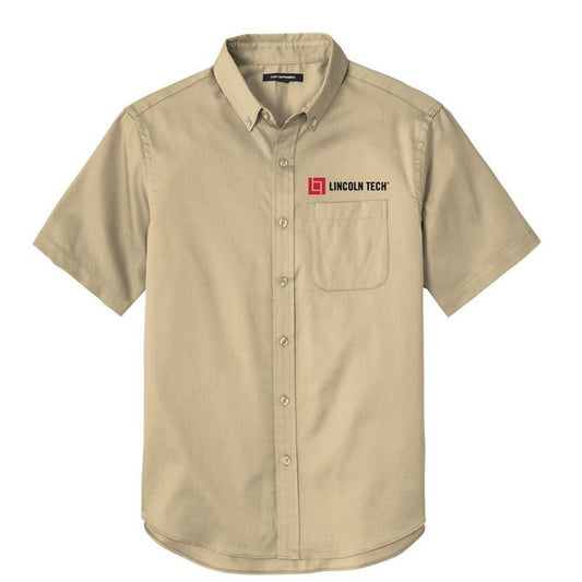 LINCOLN TECH MEN'S Short Sleeve SuperPro React™ Twill Shirt - Wheat