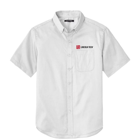 LINCOLN TECH MEN'S Short Sleeve SuperPro React™ Twill Shirt - White